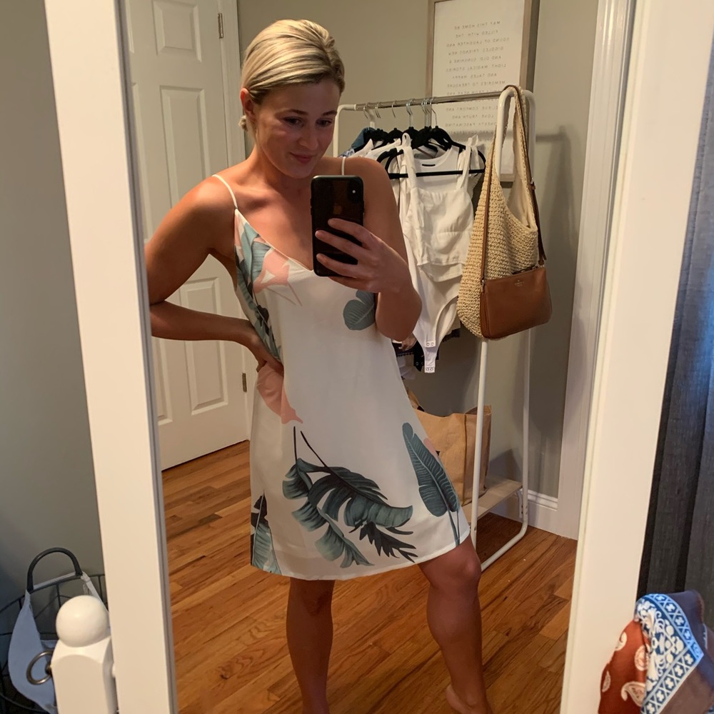 Tropical print dress
